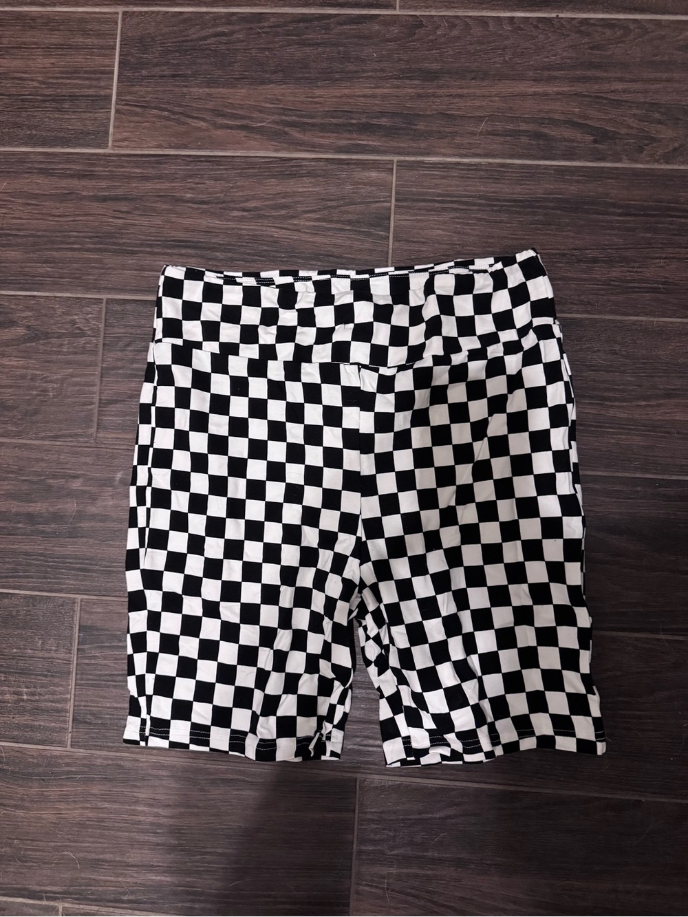 LuLaRoe Black and White Checkered Bike Shorts